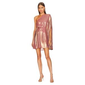 Michael Costello x Revolve  Vira Mini Dress in
Ombre Print